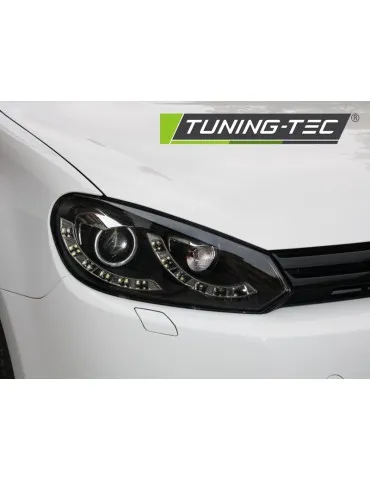 Phares noirs pour VW GOLF 6 10.08-12
