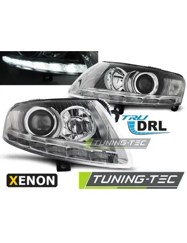 Phares au xénon chromés pour AUDI A6 C6 04.04-08