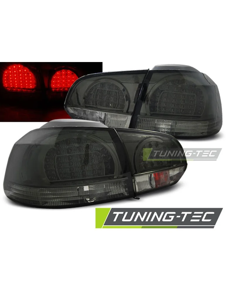 Feux arrière à LED fumés pour VW GOLF 6 10.08-12