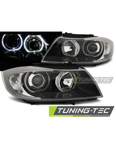 Phares à LED noirs pour BMW E90/E91 03.05-11