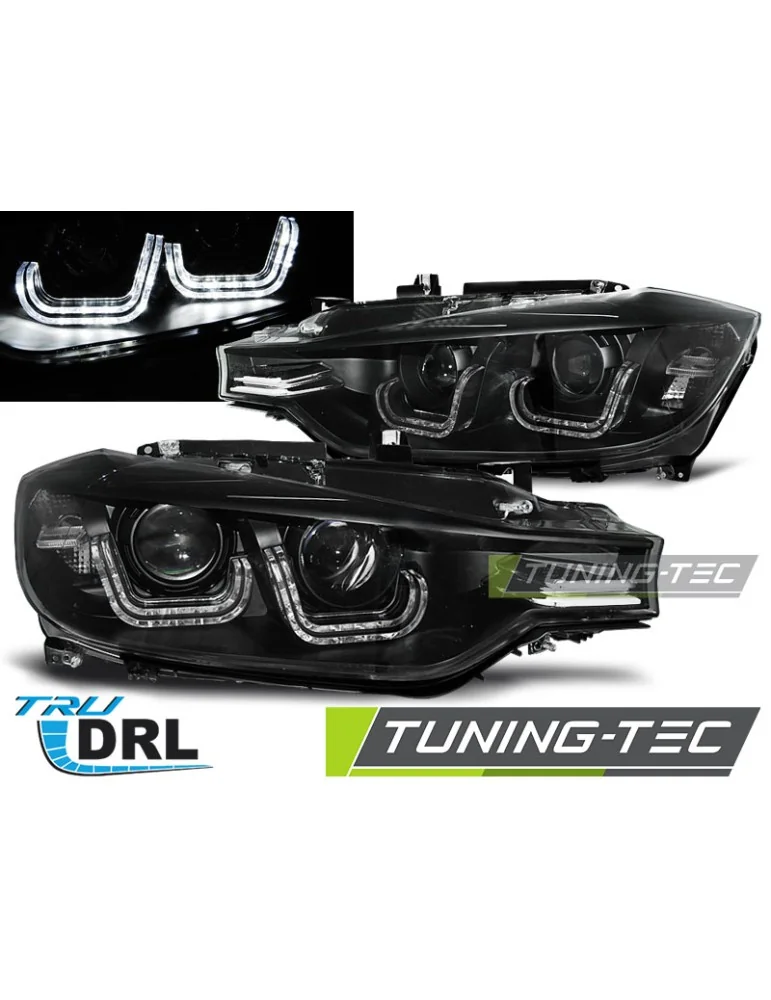 Phares à LED noirs pour BMW F30/F31 10.11 05.15