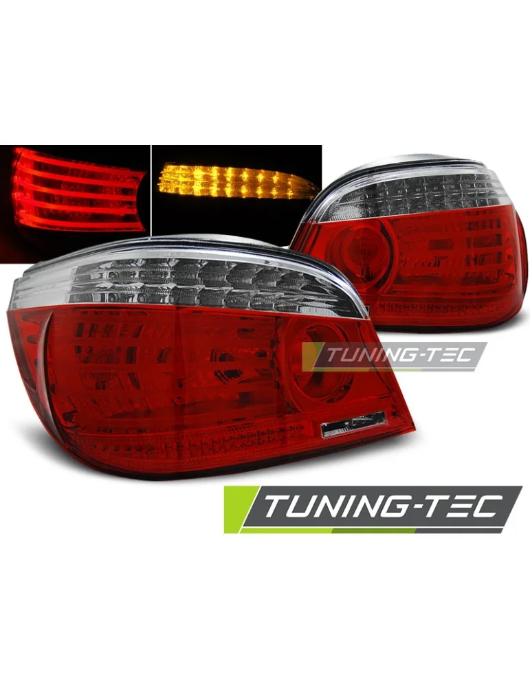 Feux arrière à LED rouges blancs pour BMW E60 07.03-07