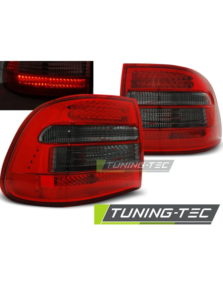 Feux arrière à LED fumés rouges pour PORSCHE CAYENNE 02-06