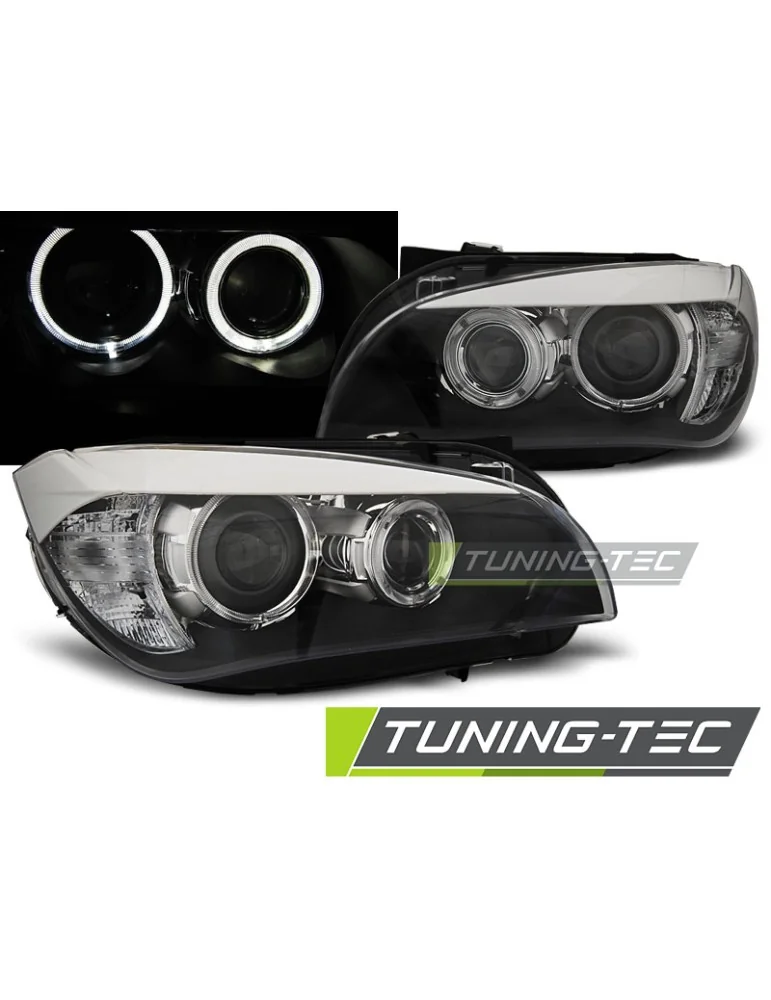Phares à LED noirs pour BMW X1 E84 10.09-07.12