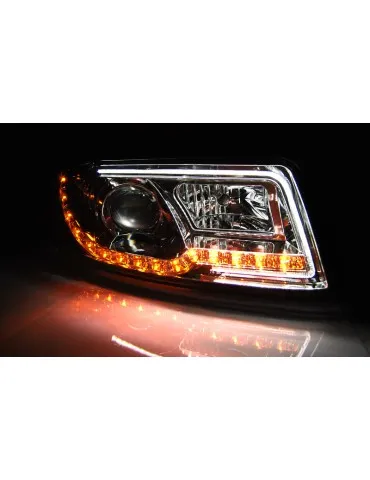Phares à LED chromés pour AUDI A4 10.00-10.04