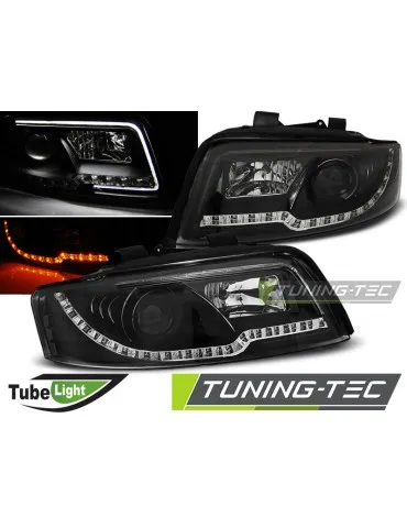 Phares à LED noirs pour AUDI A4 10.00-10.04