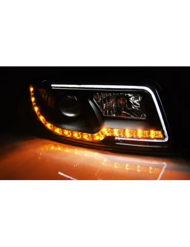 Phares à LED noirs pour AUDI A4 10.00-10.04