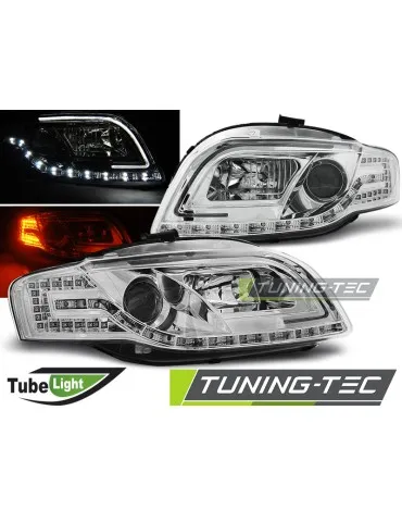 Phares à LED chromés pour AUDI A4 B7 11.04-03.08
