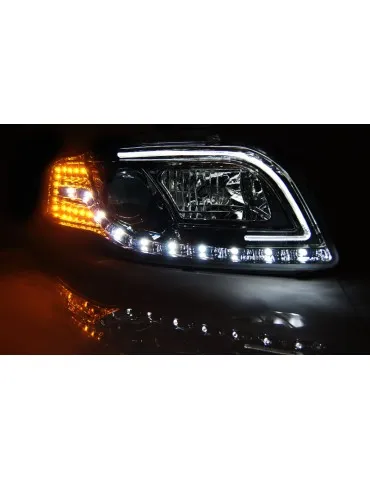 Phares à LED chromés pour AUDI A4 B7 11.04-03.08