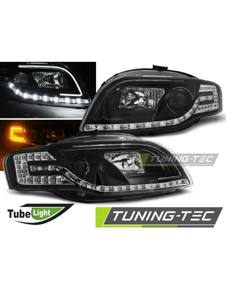 Phares à LED noirs pour AUDI A4 B7 11.04-03.08