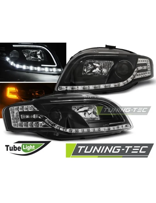 Phares à LED noirs pour Audi A4 B7 (2004 - 2008)