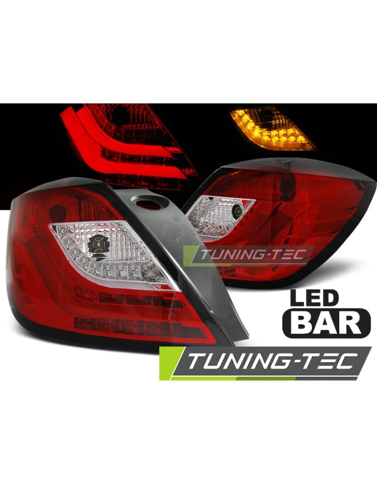 Feux arrière à LED rouges blancs pour OPEL ASTRA H 03.04-09 3 portes