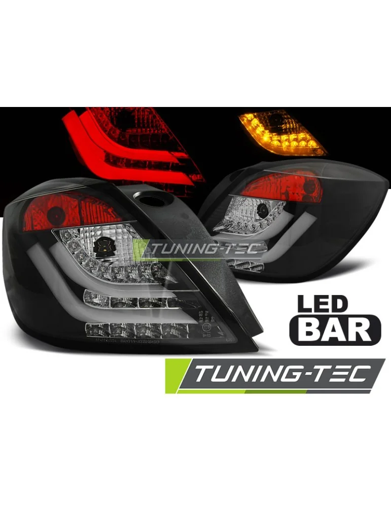 Feux arrière à LED noirs pour OPEL ASTRA H 03.04-09 3 portes