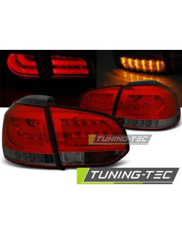 Feux arrière à LED fumés rouges pour VW GOLF 6 10.08-12