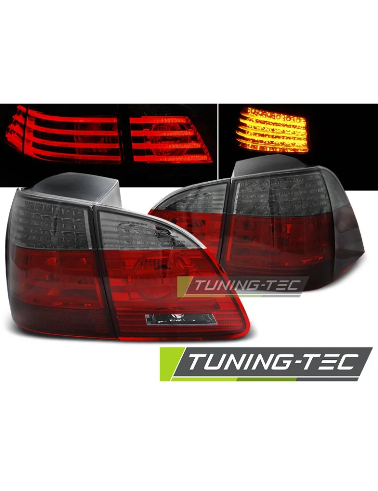 Feux arrière à LED fumés rouges pour BMW E61 04-03.07 Break