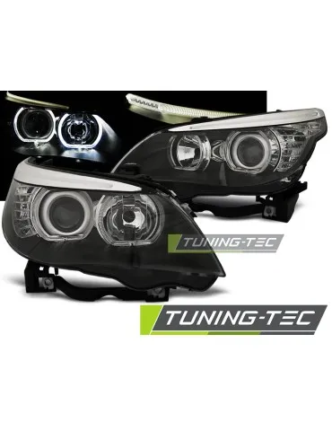 Phares à LED noirs pour BMW E60/E61 03-07