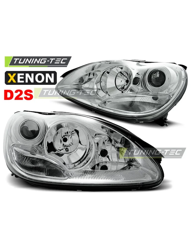 Phares au xénon chromés pour MERCEDES W220 S-KLASA 10.02-05.05