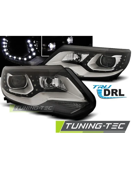 Phares noirs pour VW Tiguan 2011 12.2015