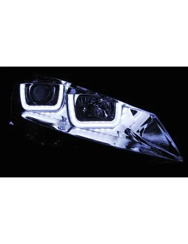 Phares à LED chromés pour VW GOLF 7 11.12-17
