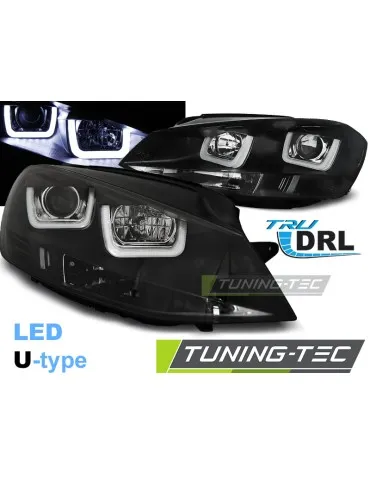 Phares à LED noirs pour VW GOLF 7 11.12-17