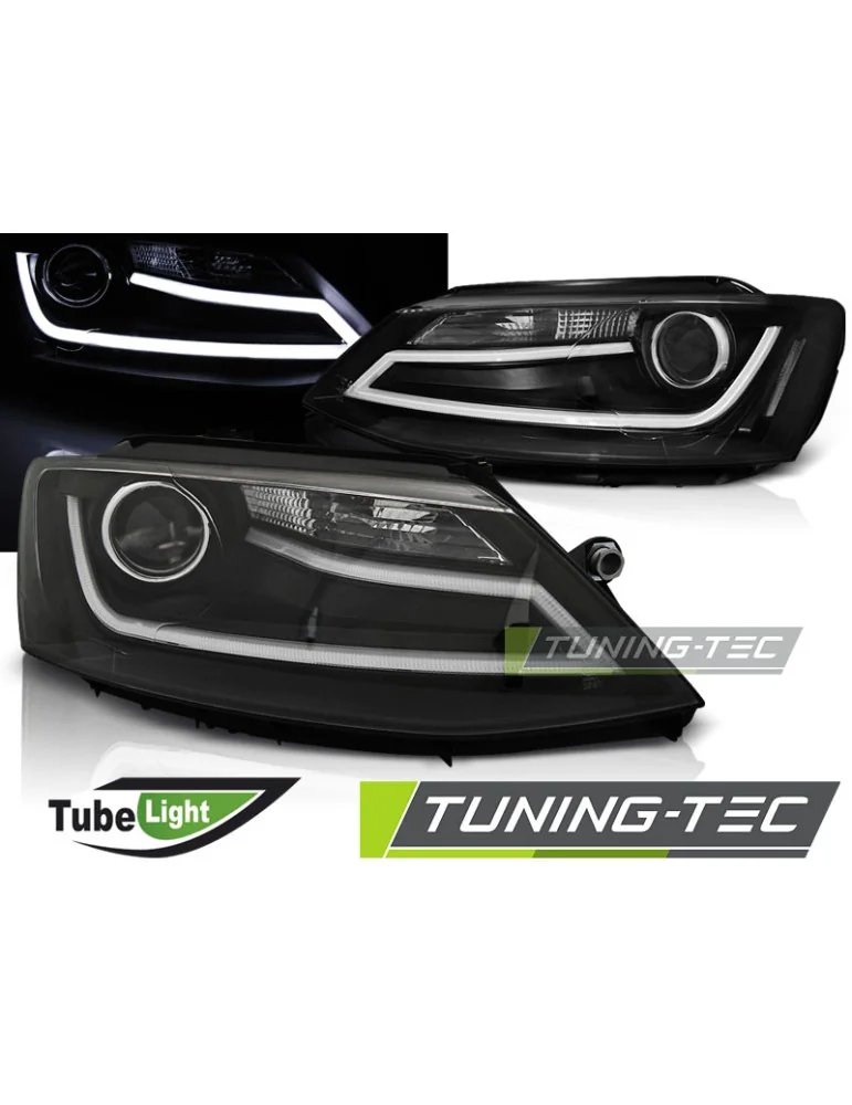 Phares à LED noirs pour VW JETTA VI 1.11-18