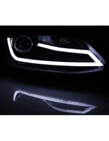 Phares à LED noirs pour VW JETTA VI 1.11-18