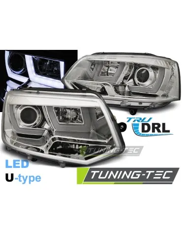 Phares à LED chromés pour VW T5 2010-2015