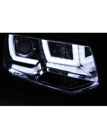 Phares à LED chromés pour VW T5 2010-2015