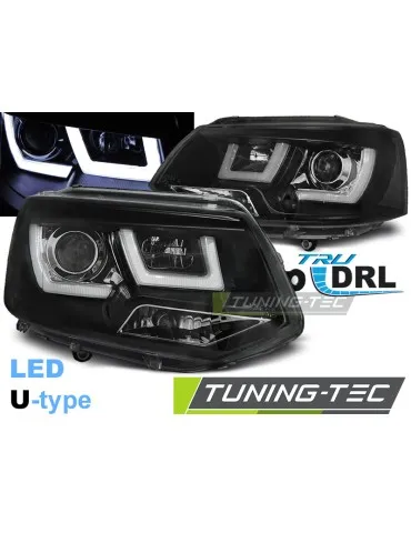 Phares à LED noirs pour VW T5 2010-2015