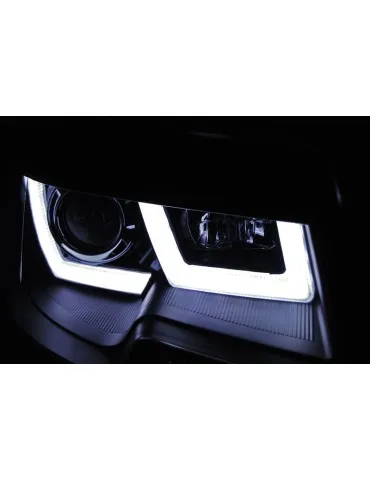 Phares à LED noirs pour VW T5 2010-2015