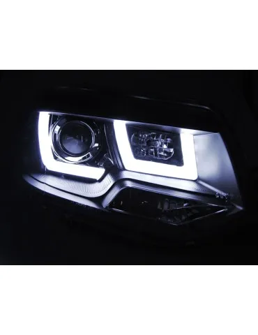Phares à LED noirs pour VW T5 2010-2015
