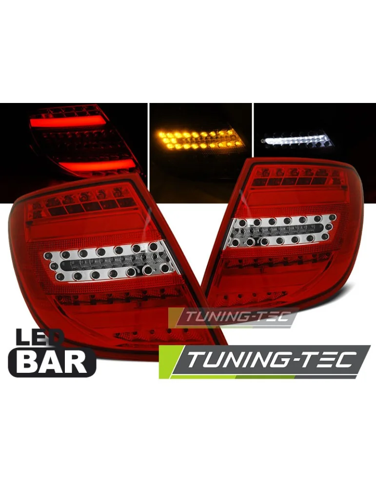 Feux arrière à LED rouges pour MERCEDES C-KLASA W204 Break 07-10