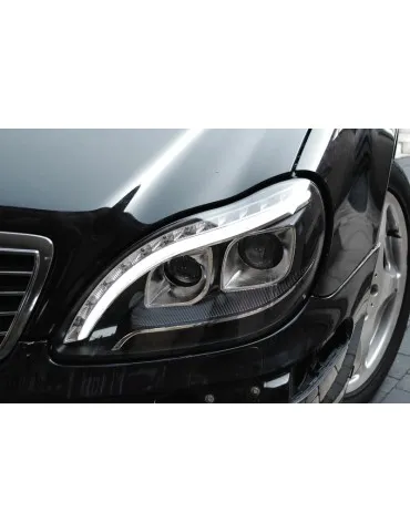 Phares à LED noirs pour MERCEDES W220 S-KLASA 09.98-05.05