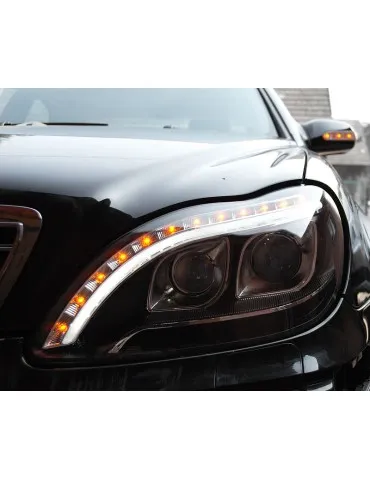 Phares à LED noirs pour MERCEDES W220 S-KLASA 09.98-05.05