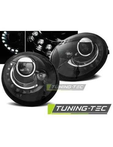 Phares à LED noirs pour VW NEW BEETLE 10.98-05.05