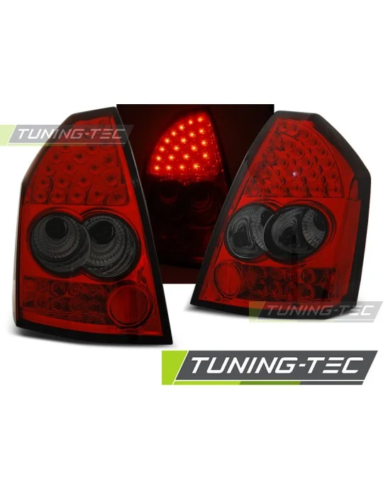 Feux arrière à LED fumés rouges pour Chrysler 300C (2005 - 2008)