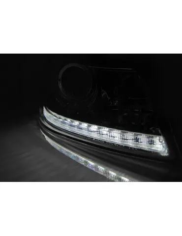 Phares à LED noirs pour SKODA OCTAVIA 09-12