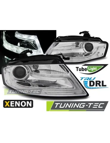 Phares au xénon chromés pour AUDI A4 B8 04.08-11