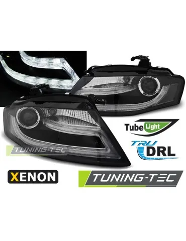Phares au xénon noirs pour AUDI A4 B8 04.08-11