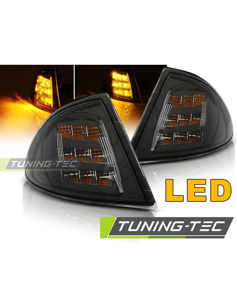 Clignotants avant à LED noirs pour BMW E46 05.98-08.01