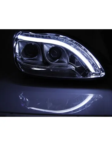 Phares à LED chromés pour MERCEDES W220 S-KLASA 09.98-05.05
