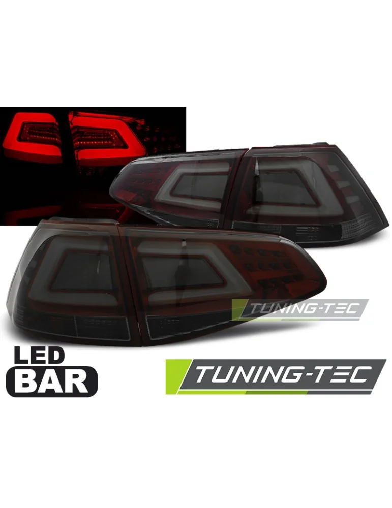 Feux arrière à LED fumés rouges pour VW GOLF 7 13-17