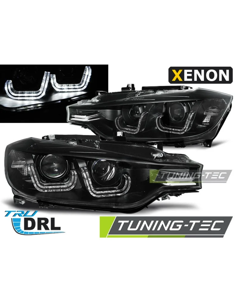 Phares au xénon noirs pour BMW F30/F31 10.11 05.15