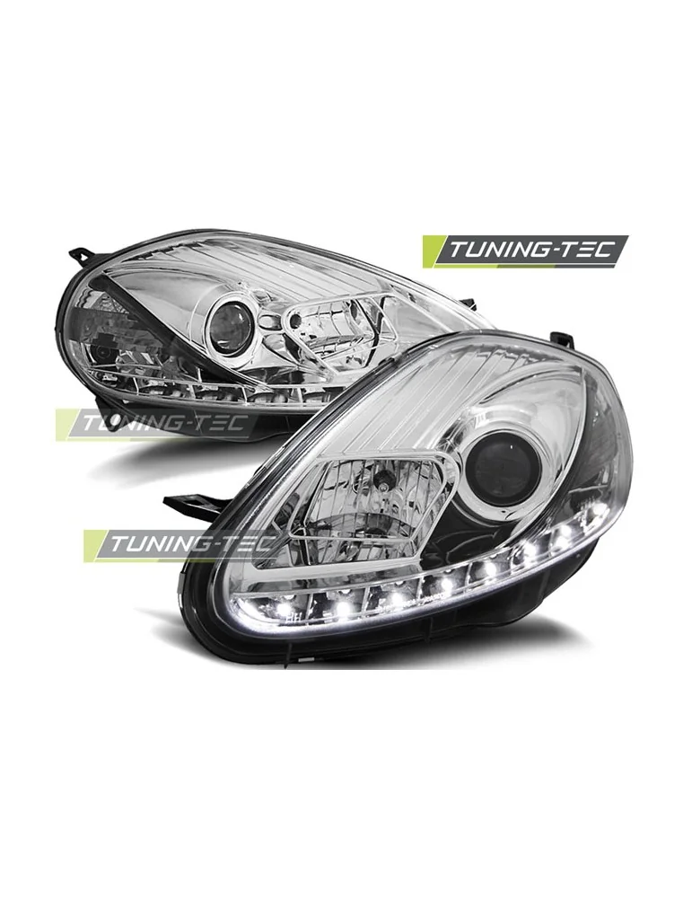 Phares à LED chromés pour FIAT GRANDE PUNTO 08-09