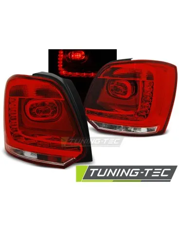Feux arrière à LED rouges blancs pour VW POLO 09-14