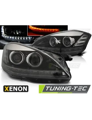 Phares au xénon noirs pour MERCEDES W221 05-09