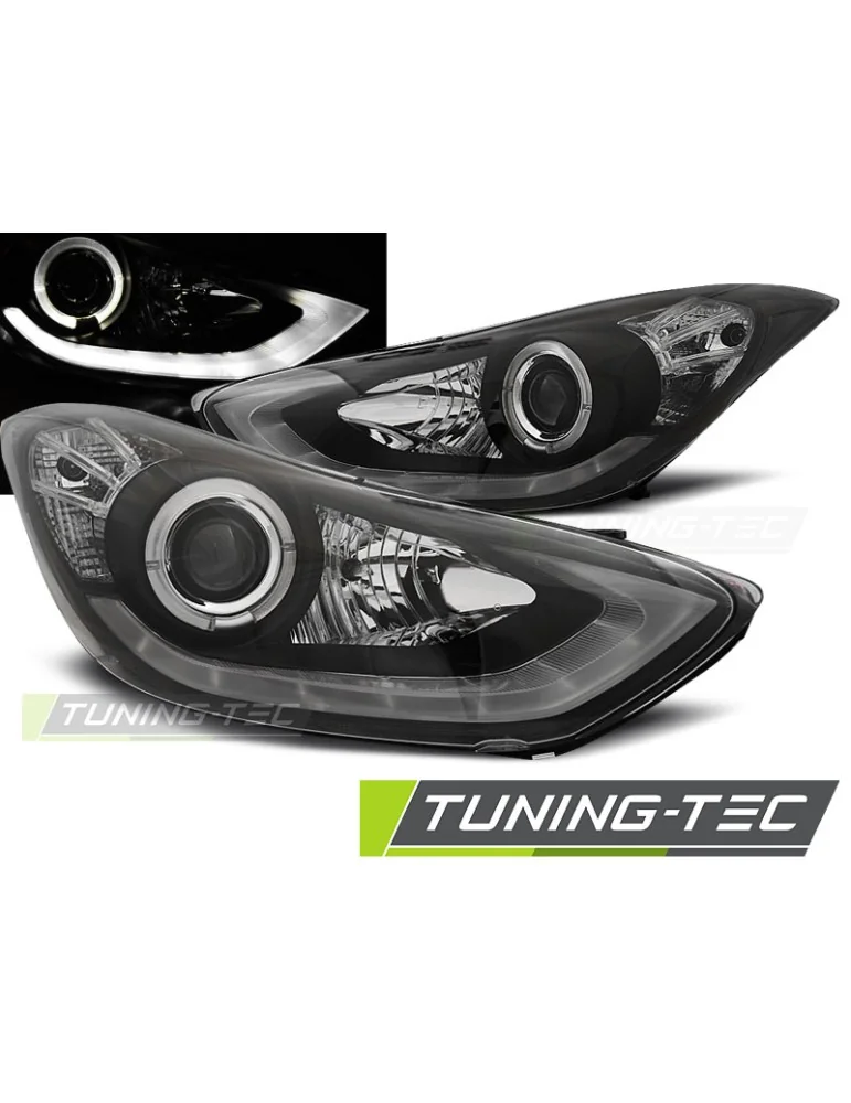 Phares à LED noirs pour HYUNDAI ELANTRA 11.10-15