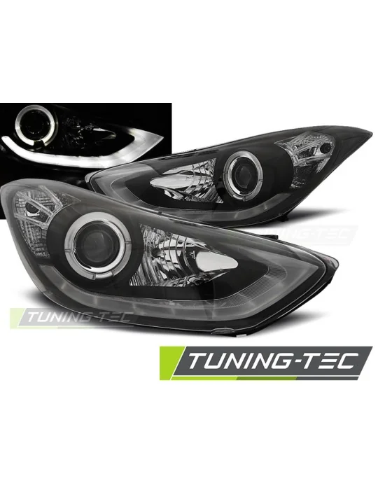 Phares à LED noirs pour Hyundai Elantra (2010 - 2015)