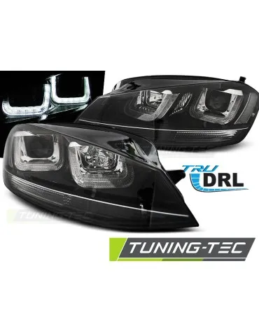 Phares à LED noirs pour VW GOLF 7 11.12-17