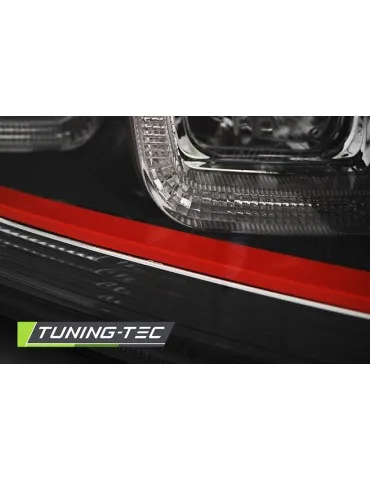 Phares à LED noirs rouges pour VW GOLF 7 12-17